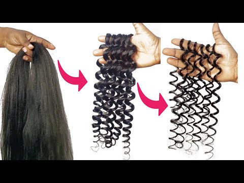 2 Different Ways To Curl Braiding,Kanekalon And Synthetic Hair For Goddess Braids ( No Straws )
