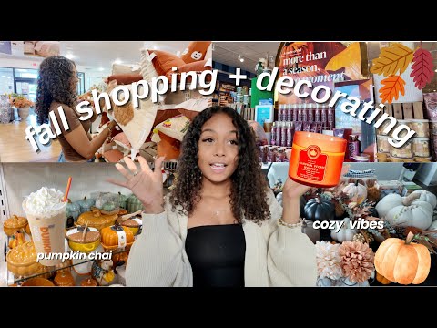 Cozy Fall  Decorate With Me | fall room makeover + fall decor shopping 