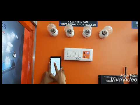 Wifi 4 lights 1 fan with dimmer controlled by android for ou...