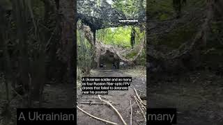 Ukrainian Soldier and Four Enemy FPV Drones That Failed to Detonate #warinukraine
