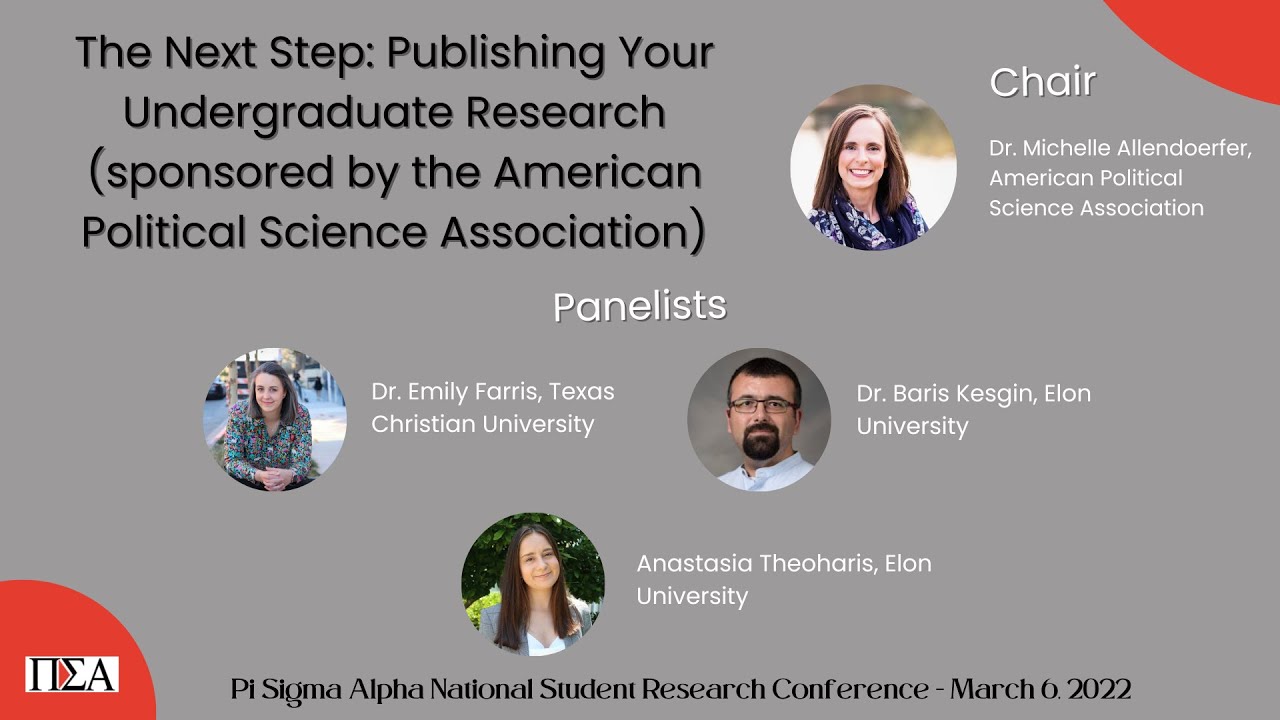 The Next Step: Publishing Your Undergraduate Research