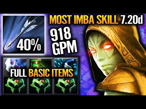 FASTEST JUNGLE FARM 900 GPM Epic Pro Drow Ranger 7.20 Update Gameplay by Matumbaman