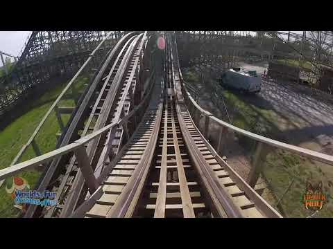 On-ride point of view of Timber Wolf
