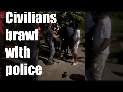 Civilians brawl with police in St. Vincent