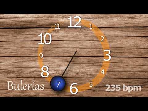 Bulerías - base de acompañamiento y estudio ( metrónomo flamenco ) 235 bpm