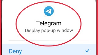Telegram Display pop-up window Settings in Android