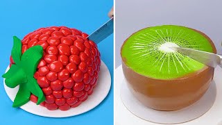 Fancy Fondant Fruit Cake Decoration Recipe 🌽🍓 Best Yummy Cake Decorating Ideas