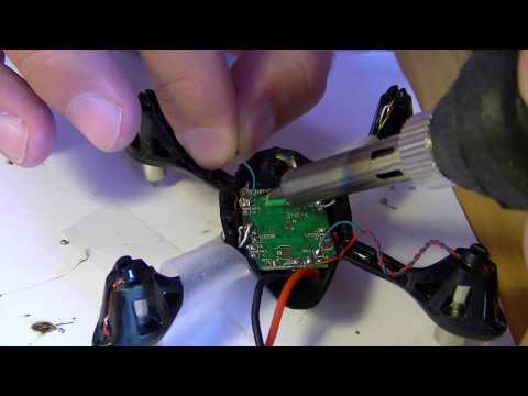 MongoTV_400 - Mongo Drones Testcenter - Solder Two 7mm Motor On Hubsan X4 H107 V2