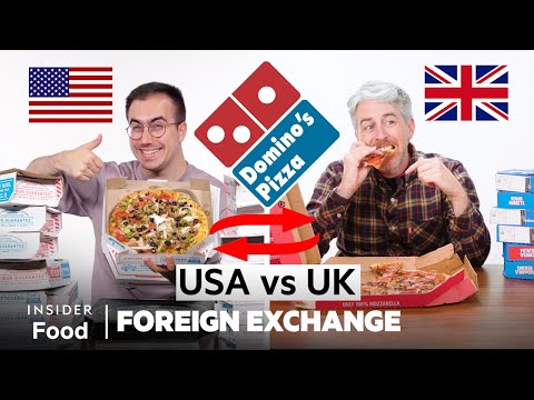 美國 vs 英國多米諾餐廳 | 外匯交易 | 美食大戰 (US vs UK Dominos | Foreign Exchange | Food Wars)