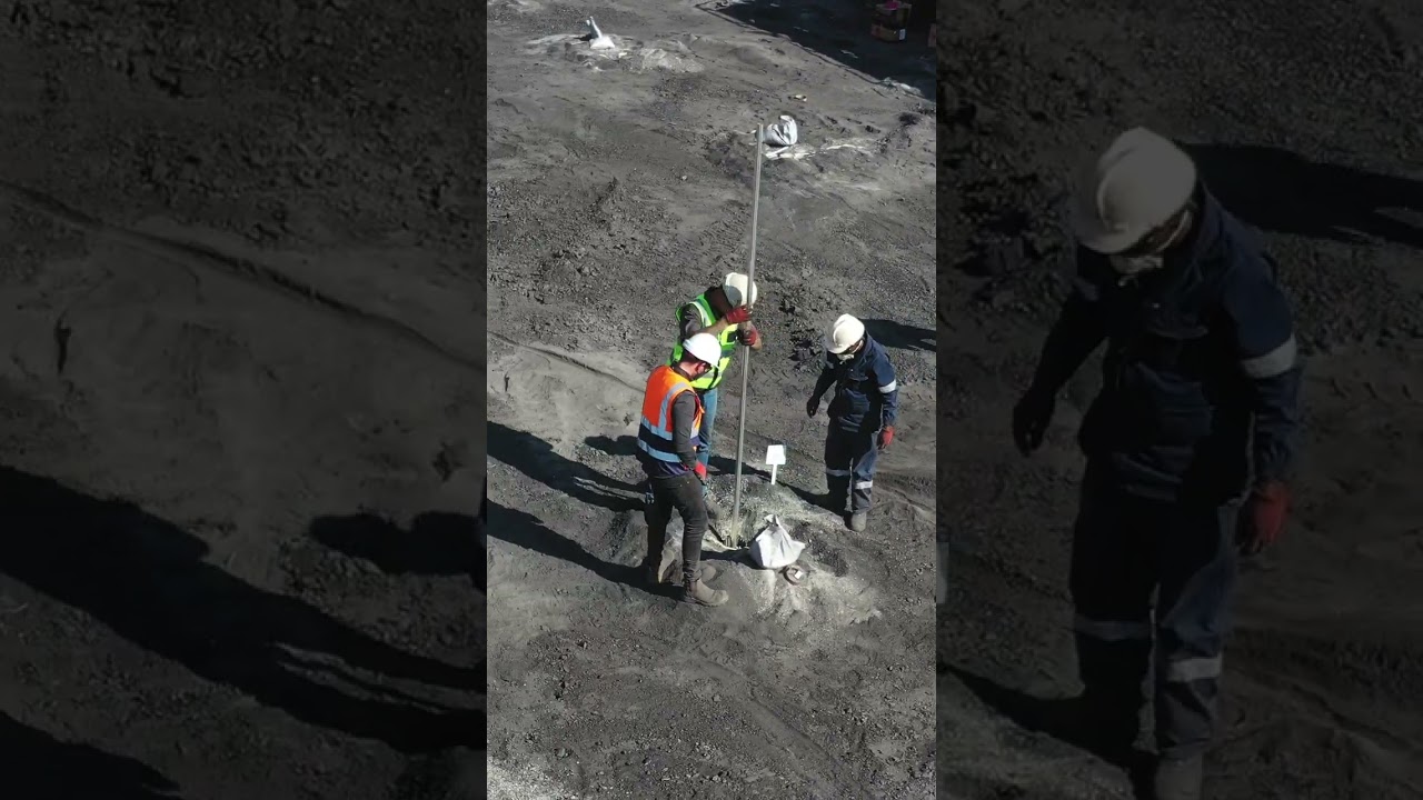Stemming blastholes at a coal mine in South Africa