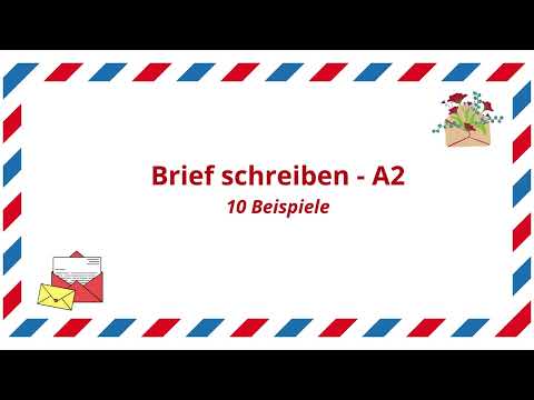Brief A2: Übungen und Beispiele für die Prüfung