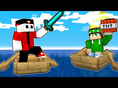 BATTAGLIA NAVALE CONTRO I MIEI AMICI SU MINECRAFT - Loco Vs Nico