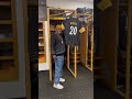 Tracy Morgan is surprised with a custom jersey in the Steelers locker room during visit #steelers