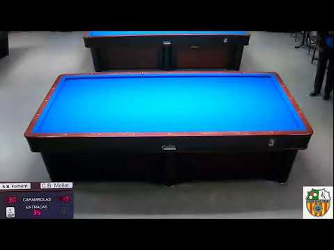 LLIGA CATALANA 3 BANDES 3ª. DIV  -  S.B. FOMENT MOLINS C  vs  C.B. MOLLET B