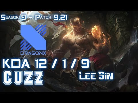 DRX Cuzz LEE SIN vs GRAGAS Jungle - Patch 9.21 KR Ranked