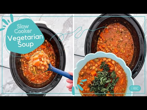 Healthy Recipe For Lentil Sweet Potato Soup In The Slow Cooker | Best Vegetarian Soup