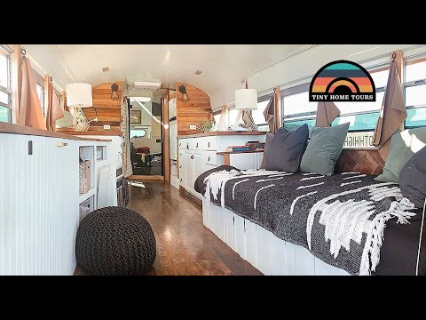 Couple Sells House To Escape Debt & Builds A School Bus Conversion For $19K