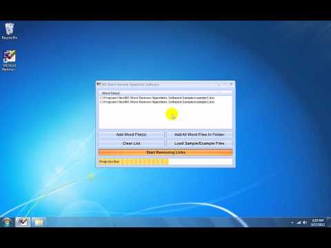 MS Word Remove Hyperlinks Software