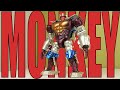 SHINY BLUE MONKEY Made Of Clear Plastic Transart Skateboard Gorilla Transformers Optimus Primal