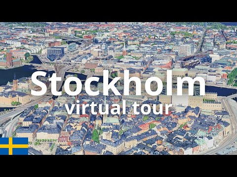 Stockholm, The Beautiful Capital of Sweden, 3D Aerial Tour
