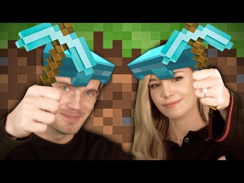 PewDiePie - We finally play Minecraft! - Minecraft with Marzia - Part 1