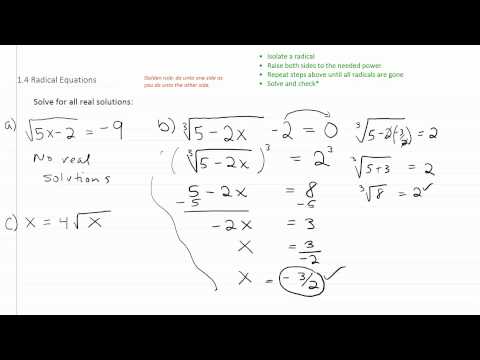  Solving Radical Equations p1