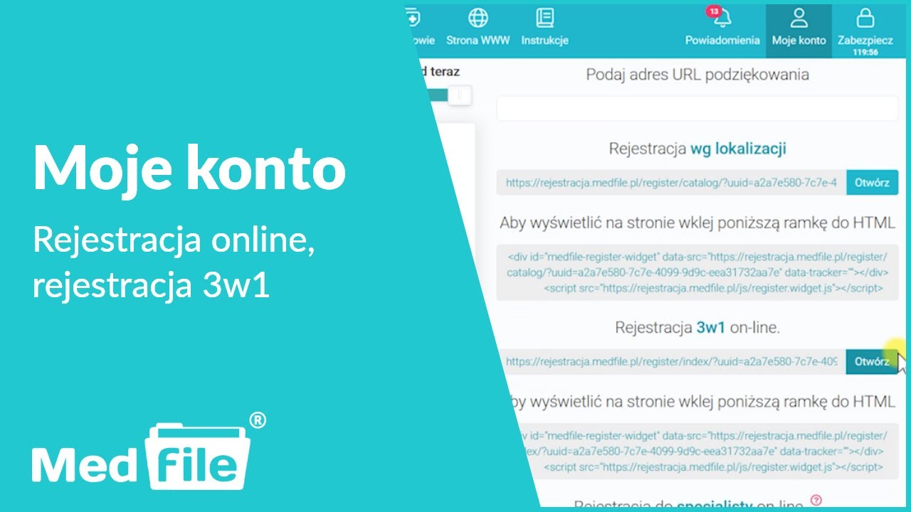 Rejestracja online, rejestracja 3w1