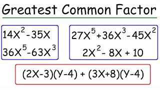 How To Factor The Greatest Common Factor In a Polynomial | Algebra