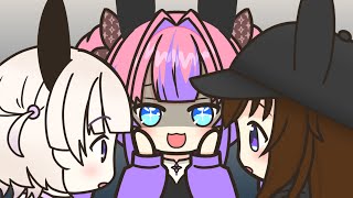 【手描き】ぺこらに一刀両断されるヴィヴィのスタンプラリー商法【ホロライブ/綺々羅々ヴィヴィ/轟はじめ/ときのそら/兎田ぺこら】