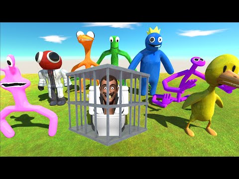 Rainbow Friends Rescue Skibiti Toilet - Animal Revolt Battle Simulator