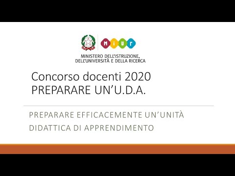 , title : 'CONCORSO 2021: COME PREPARARE UN'U.D.A.'