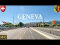 Driving Switzerland 4K || Geneva city drive