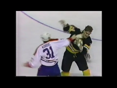Bruins - Canadiens rough stuff 1/13/88