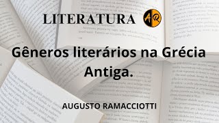 Gneros literrios na Grcia Antiga