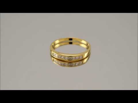 18ct Gold 1/4ct Diamond Half Eternity Ring - D4228