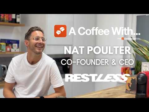Shot of Nat Poulter, co-founder & CEO of Restless, in the ExchangeWire kitchen for an episode of 'A Coffee With...'