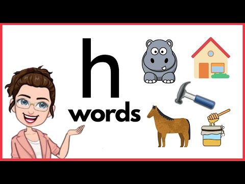 WORDS THAT START WITH Hh | 'h' Words | Phonics | Initial Sounds | LEARN LETTER Hh