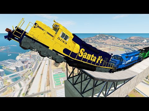 High Speed Train Jump Crashes | BeamNG Drive - DancingCars