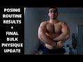 POSING ROUTINE Results + FINAL Bulk PHYSIQUE UPDATE || DIABETIC BODYBUILDER|| FITNESS