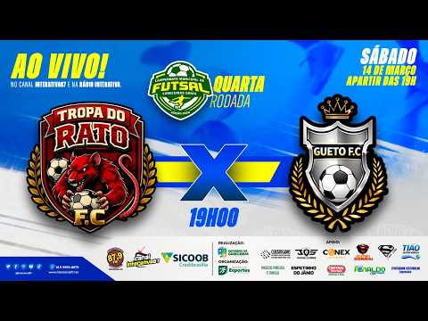 AO VIVO: TROPA DO RATO  13 X  2 GUETO F.C | QUARTA RODADA | CAMPEONATO  MUNICIPAL DE FUTSAL 2026