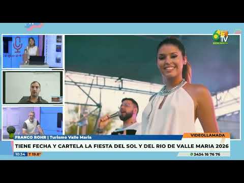 Valle María - Franco Rohr - Tiene fecha y cartelera la fiesta del sol y del río de Valle María