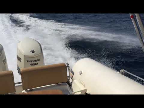 Zodiac NZO 700 cabin - twin evinrude 150 ETEC - 43-45 kts stern and bow