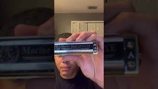 Video thumbnail for Chicago Blues Shuffle Boggie in E (Brand New Hohner Marine Band Deluxe Key of A) by Dwayne Martin Harmonica Player