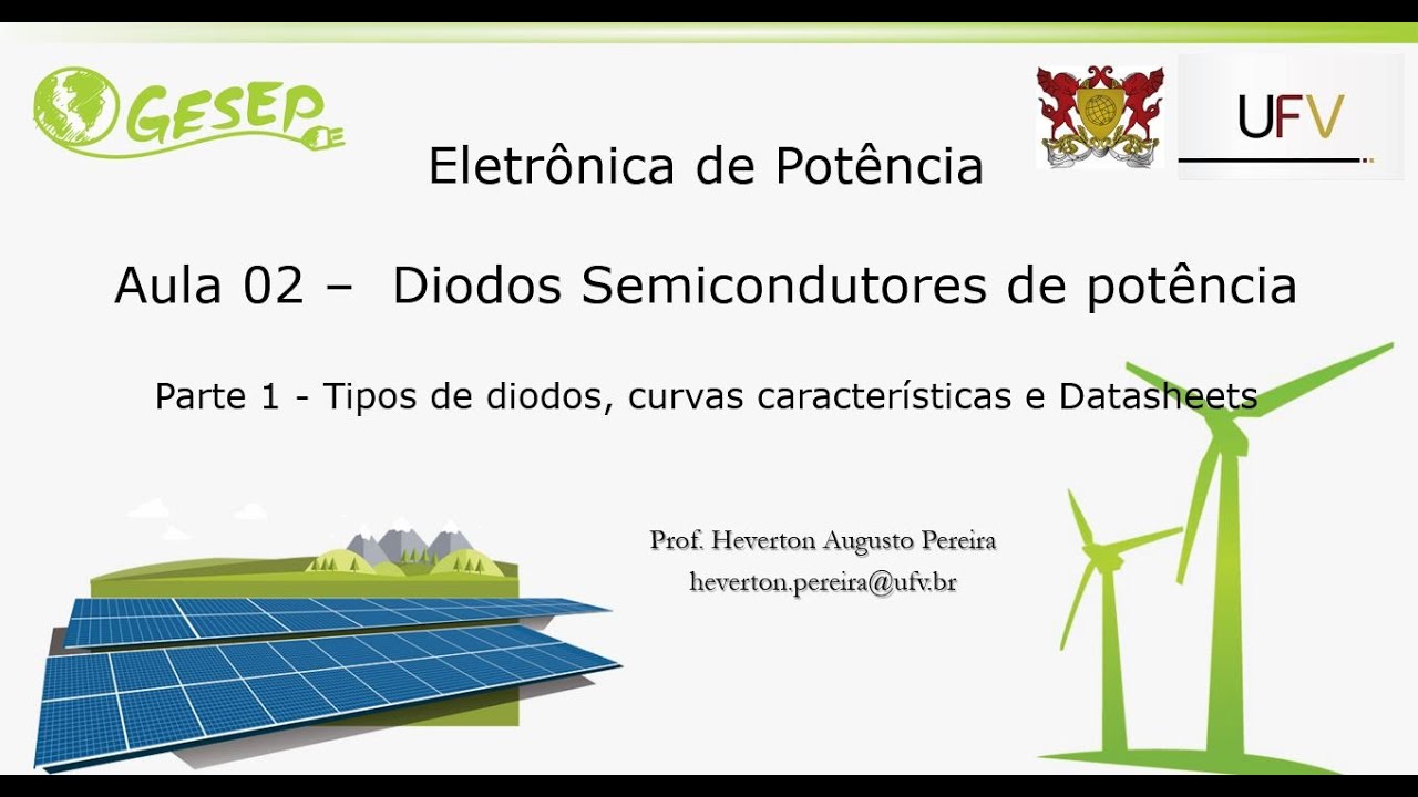 Aula 02 – Parte 1 - Diodos Semicondutores de potência - Tipos , curvas características e Datasheets