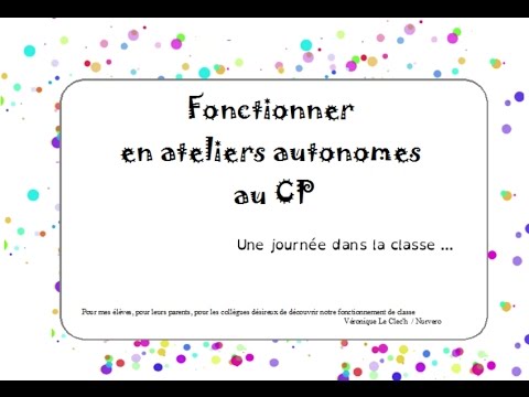 Une journée en ateliers autonomes au cp