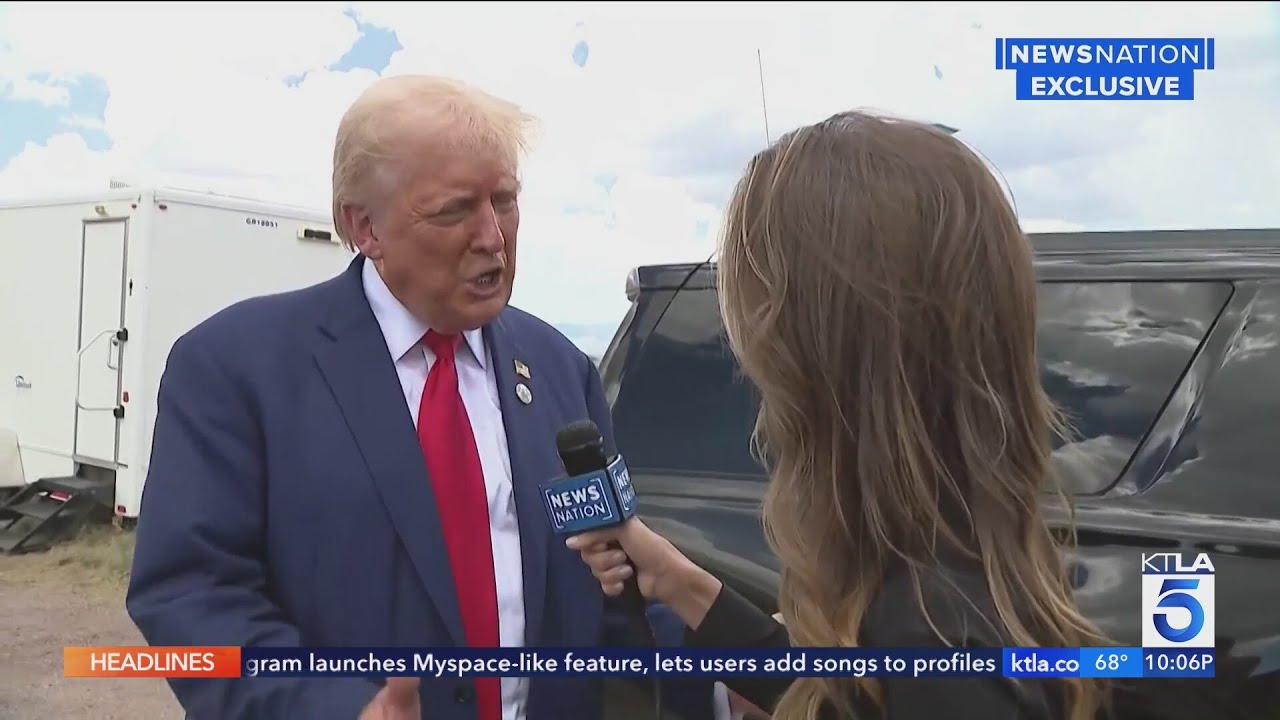 Trump ends border interview citing safety concerns amid search for death threat suspect