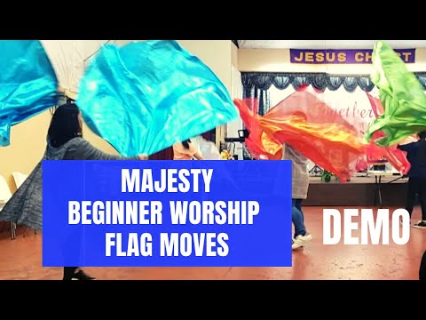 MAJESTY -  Worship Flag Dance Choreography for Beginners || Short Demo