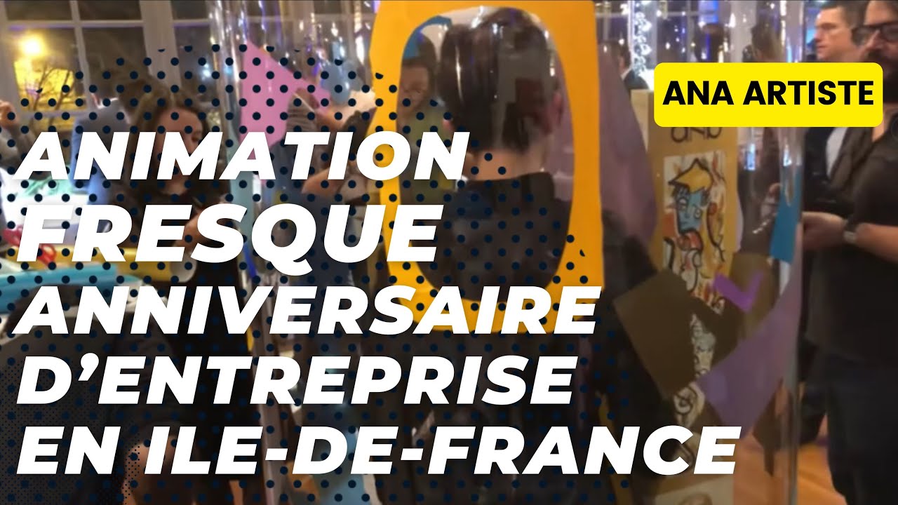 Animation Fresque Paris au Trianon : Activité fresque organisée lors de la soirée anniversaire sous forme d'atelier QVT Qualité de Vie au Travail.