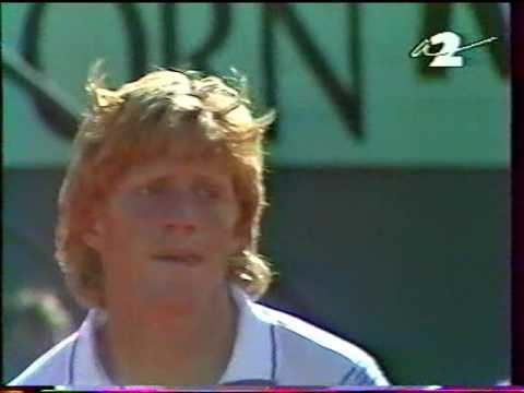 Henri Leconte vs Boris Becker Roland Garros 1988 4th round PART 5