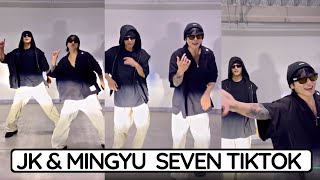 Jungkook Seven Tik Tok Dance Challenge with Mingyu JK & Mingyu New TikTok BTS Seventeen Live Weverse